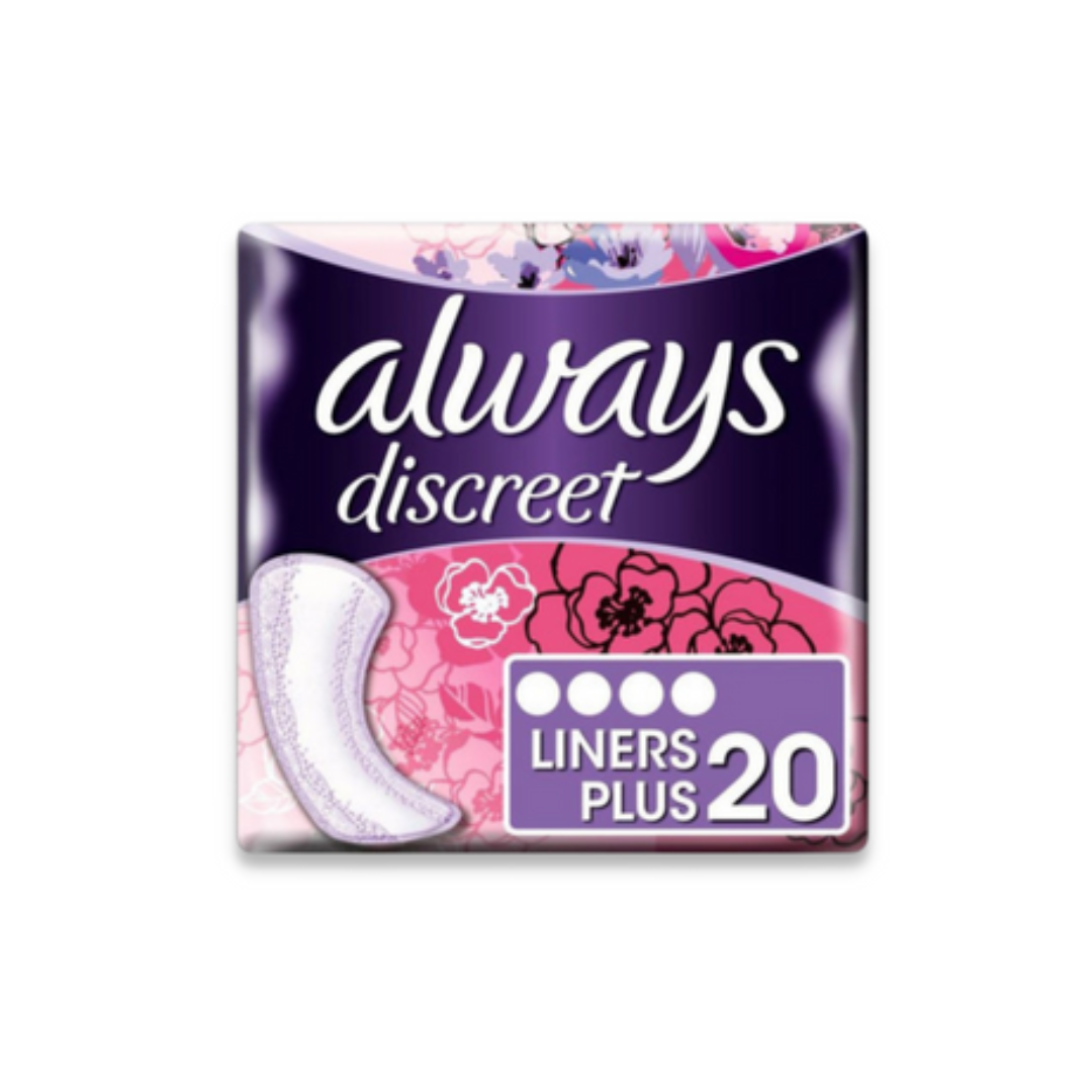 ALWAYS DISCREET LINERS PLUS 20S