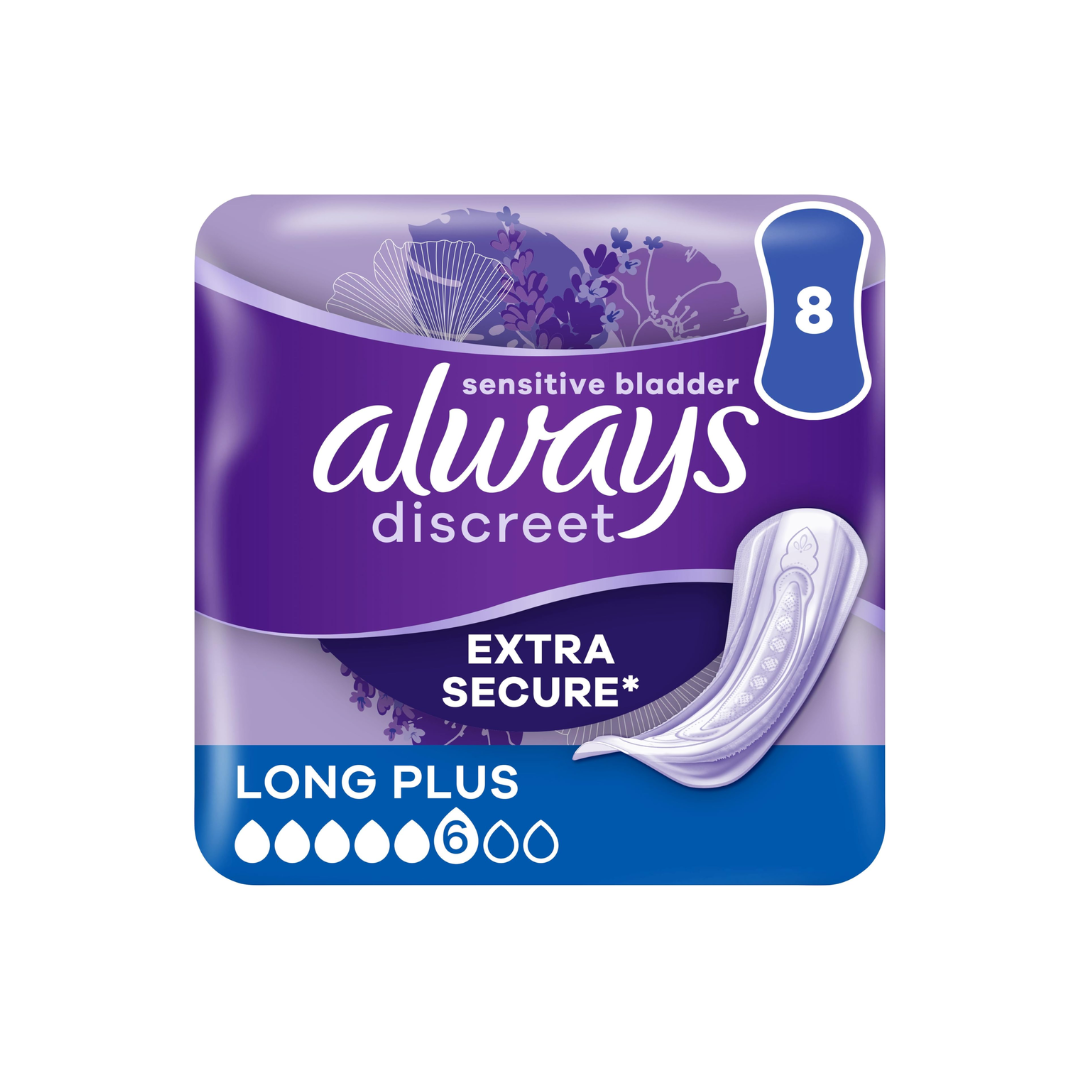 ALWAYS DISCREET PADS LONG PLUS 8S
