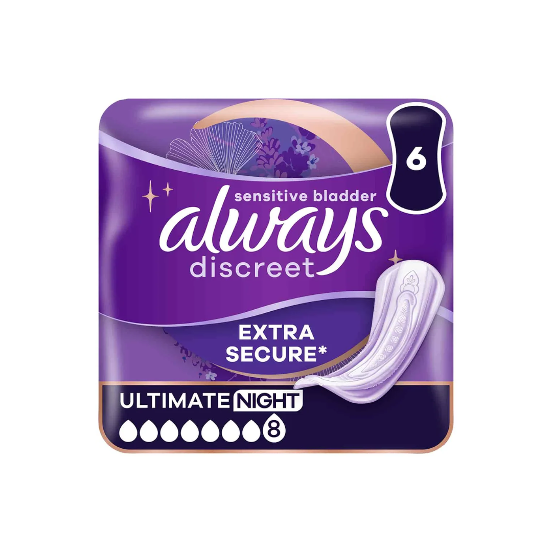 ALWAYS DISCREET PADS ULTIMATE NIGHT 6