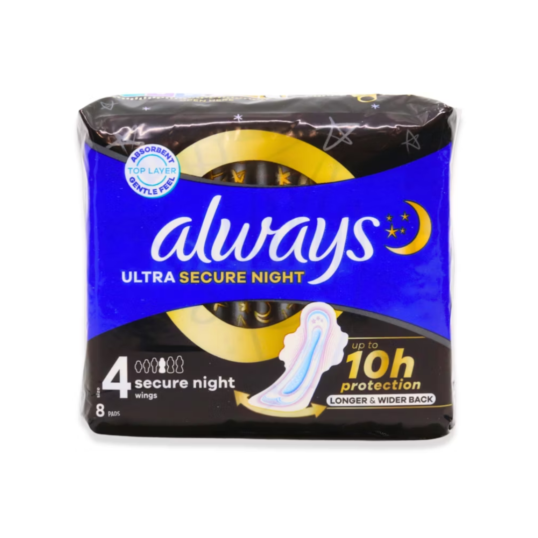 ALWAYS ULTRA SECURE NIGHT WINGS 8CT