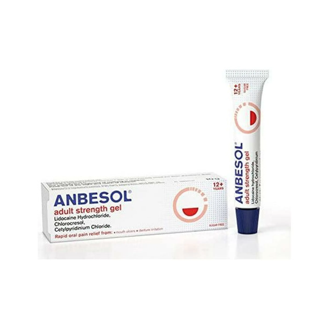 ANBESOL ADULT STRENGTH GEL 10GM