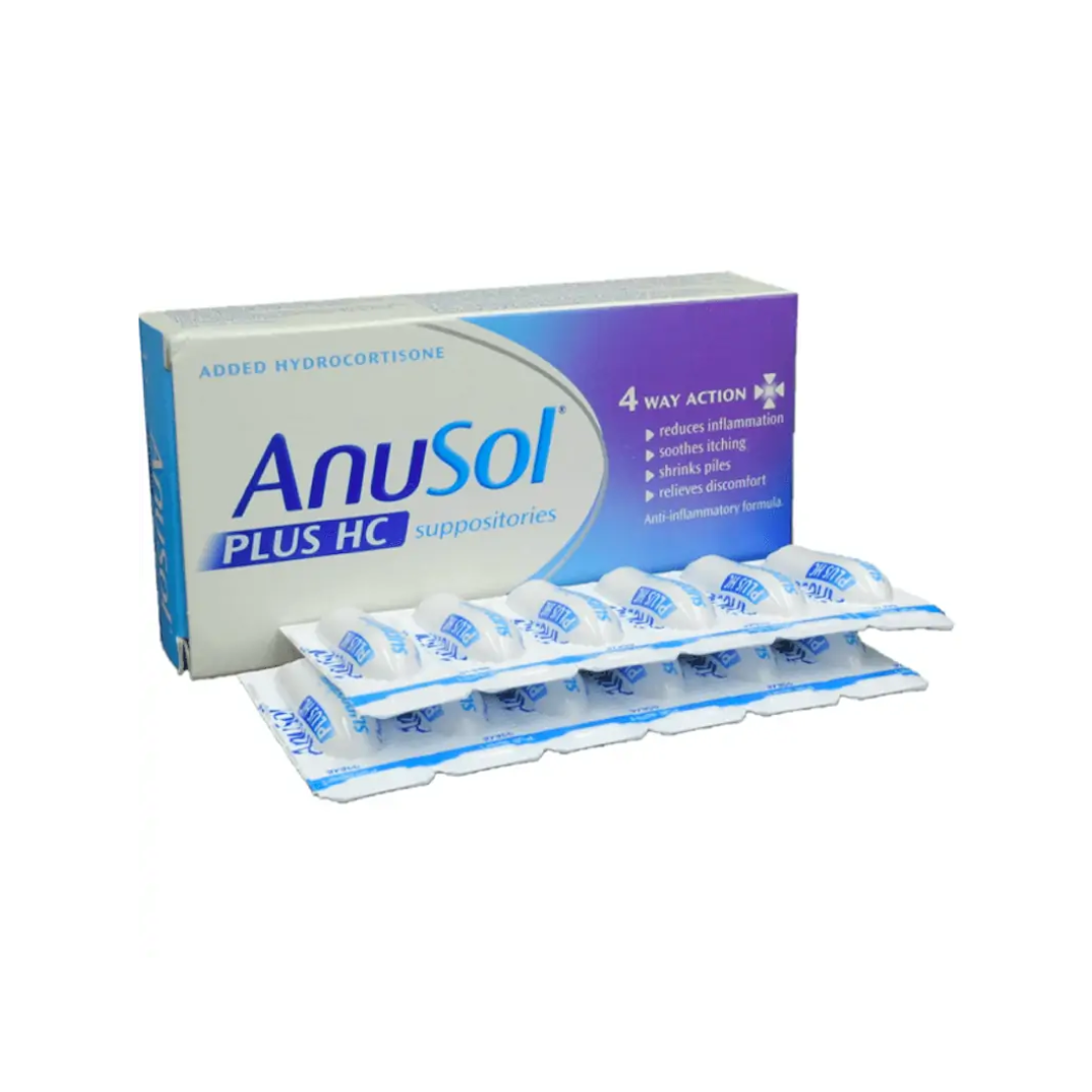 ANUSOL PLUS HC SUPPOSITORIES 12S