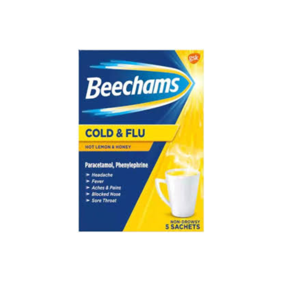 BEECHAMS COLD & FLU HONEY/LEMON 5S