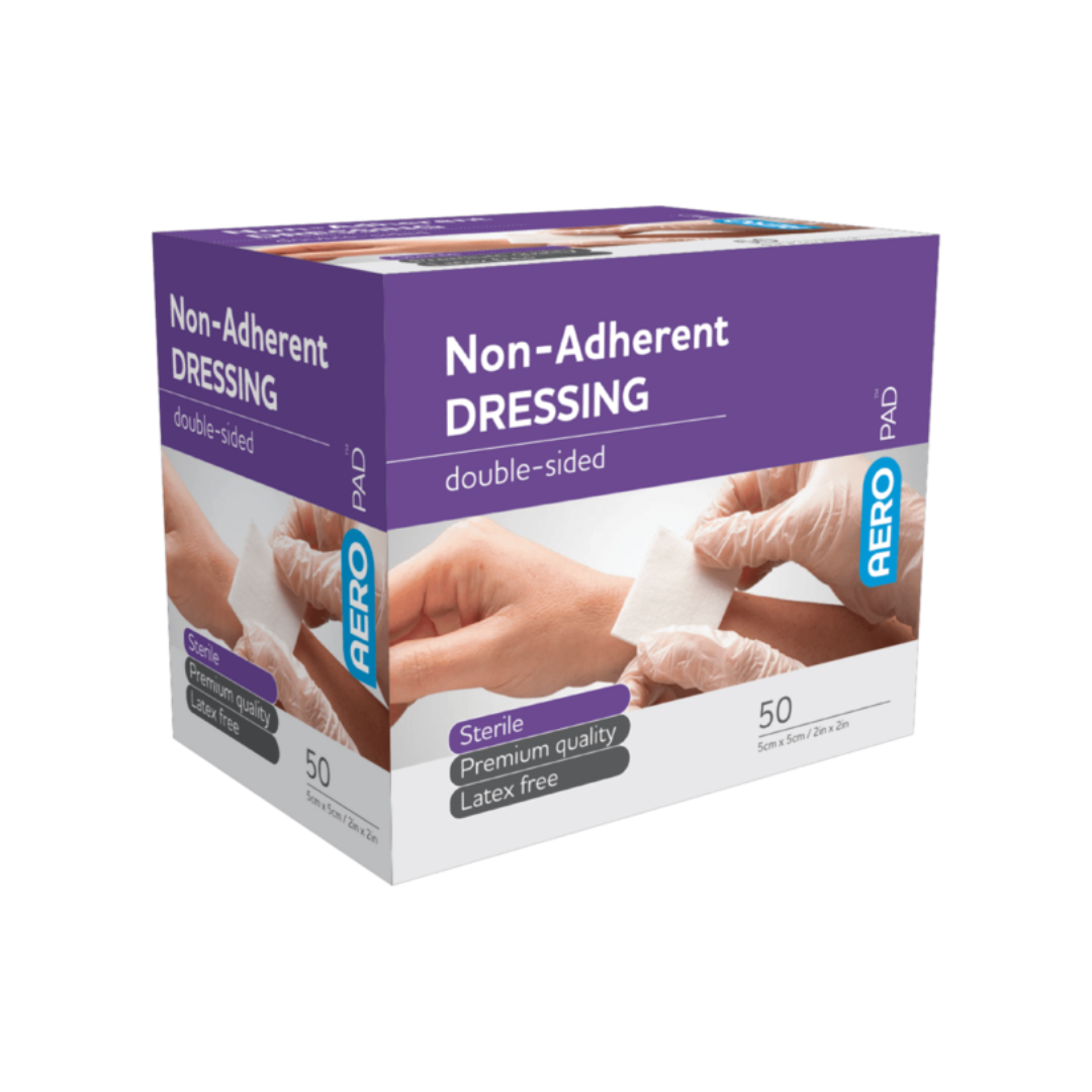 AERO NON ADHERENT DRESSING PAD 5X5CM