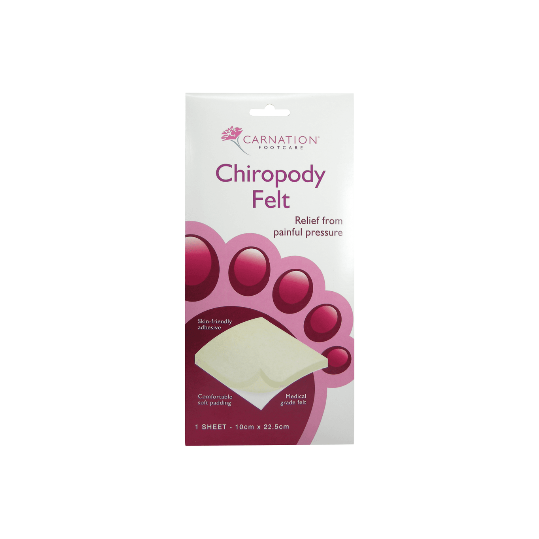 CARNATION CHIROPODY FELT 10CM X 22.5CM 1S