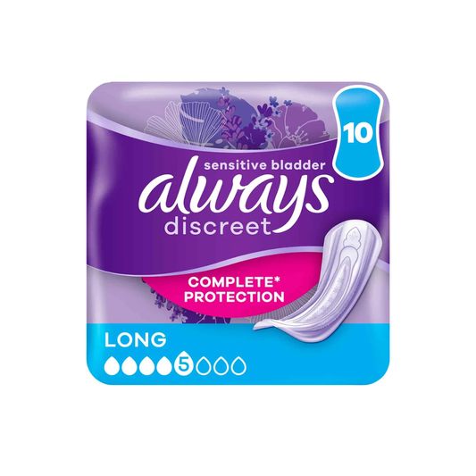 ALWAYS DISCREET PADS LONG 10S