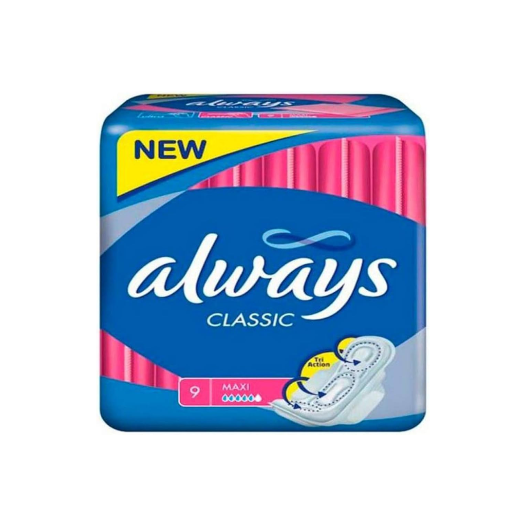 ALWAYS MAXI CLASSIC LONG PLUS PADS 9S