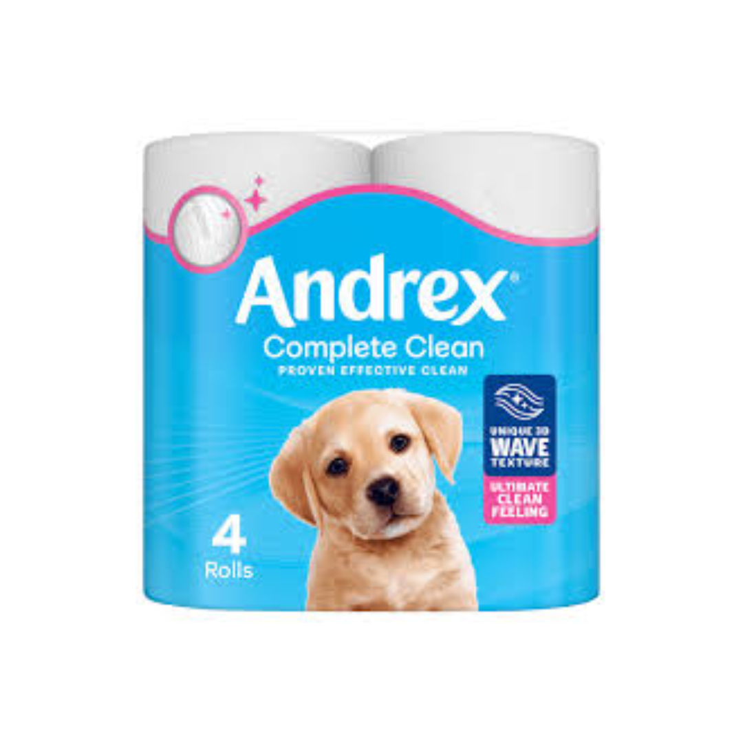 ANDREX COMPLETE CLEAN TOILET ROLL 4ROLLS