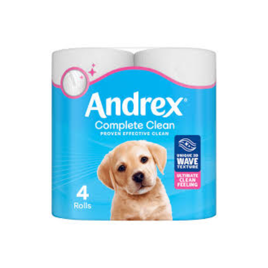 ANDREX COMPLETE CLEAN TOILET ROLL 4ROLLS
