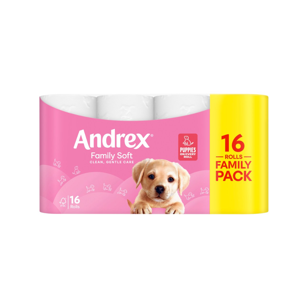 ANDREX FAMILY SOFT TOILET ROLL 16ROLLS