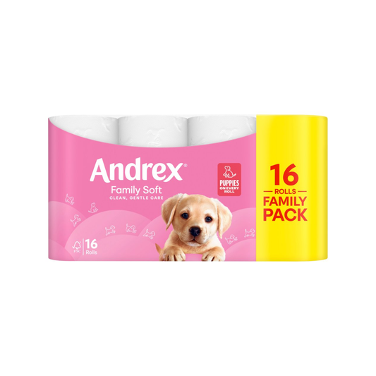 ANDREX FAMILY SOFT TOILET ROLL 16ROLLS