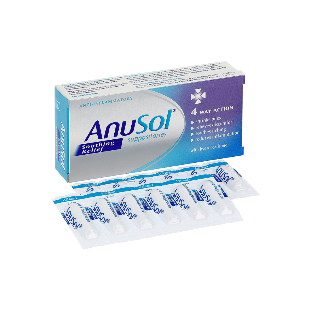 ANUSOL SOOTHING RELIEF SUPPOSITORIES	12S