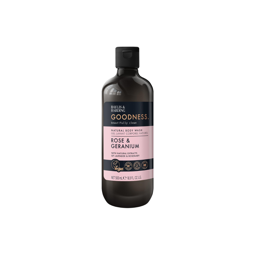 BAYLIS+H GOODNESS BW ROSE+GERANIUM	500ML