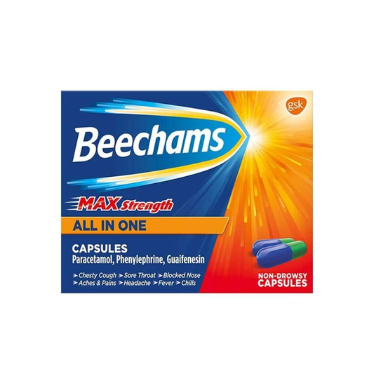 BEECHAMS MAX STRENGTH ALL IN ONE CAPSULE 16S