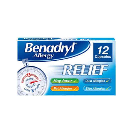 BENADRYL ALLERGY RELIEF CAPS [GSL]	12S
