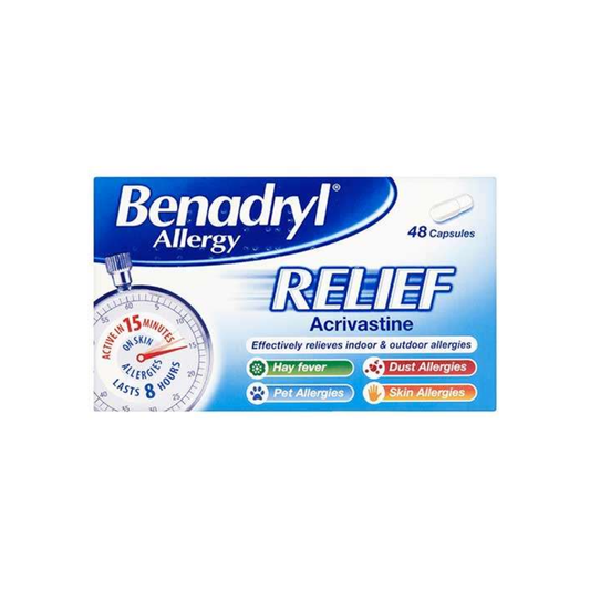 BENADRYL ALLERGY RELIEF CAPSULES 48S