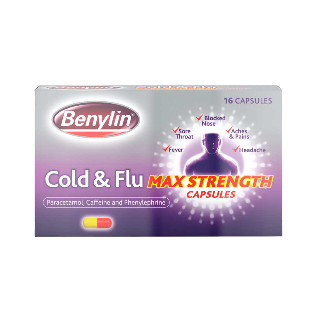 BENYLIN C&F MAX STRENGTH CAP 16S