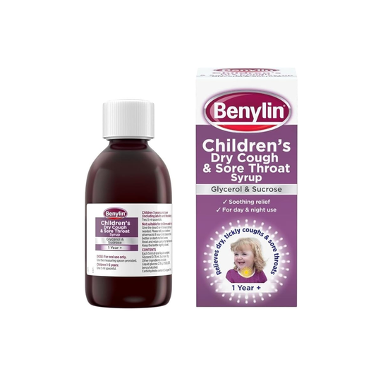BENYLIN CHILDS COUGH & SORE THROAT SYRUP 125ML
