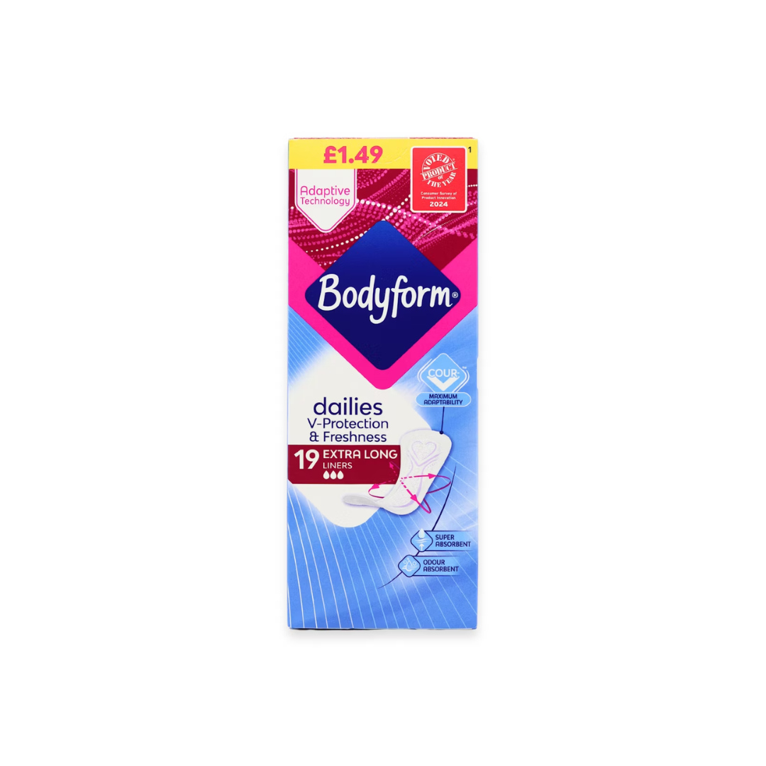 BODYFORM LINERS EXTRA LONG [PMP 1.49]	19S