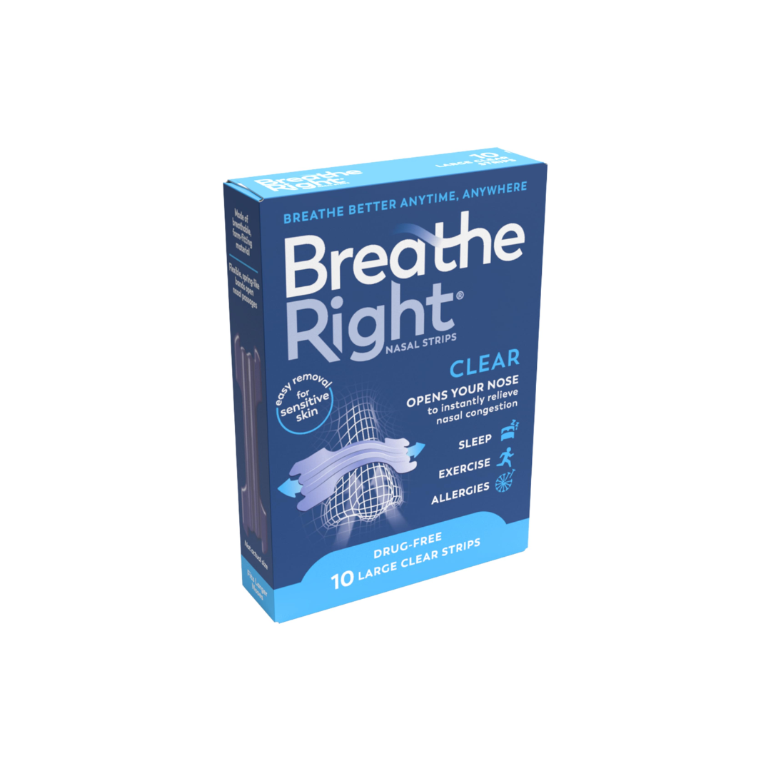 BREATHE RIGHT NASAL STRIP CLEAR LARGE	10S