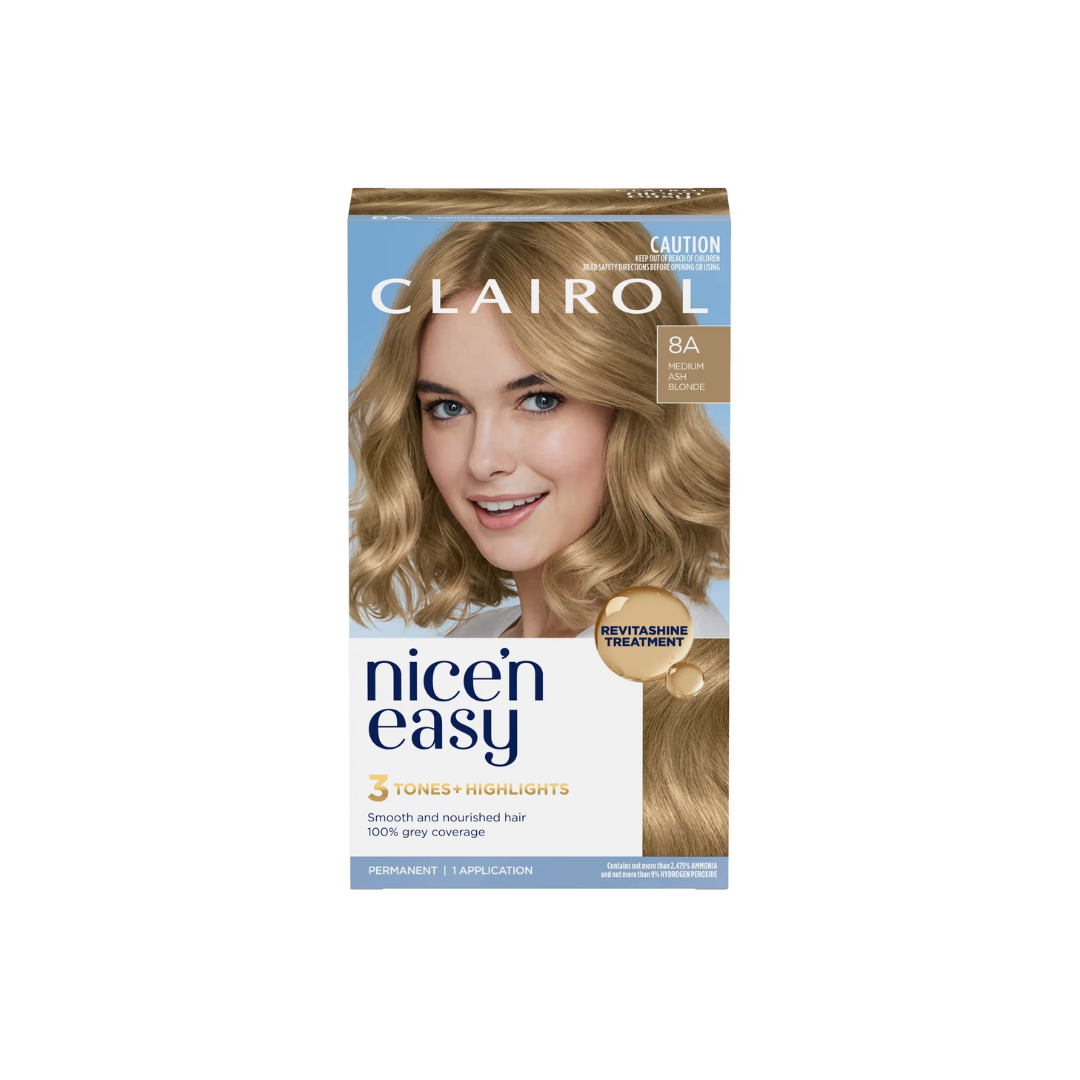 CLAIROL NICE N EASY 8A MEDIUM ASH BLD 1S