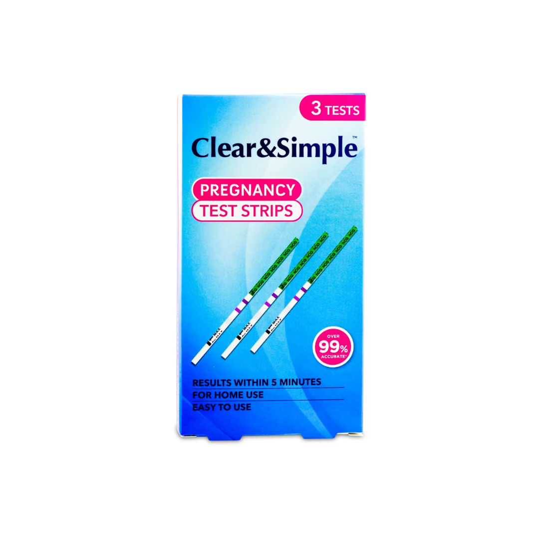 CLEAR & SIMPLE PREGNANCY TEST STRIPS 3S