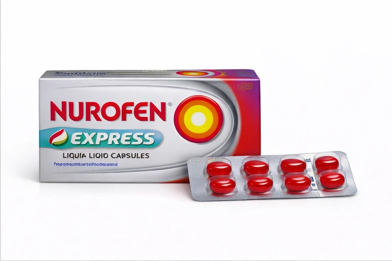 Nurofen Express Liquid Capsules – 20 Capsules – Ibuprofen Lysine